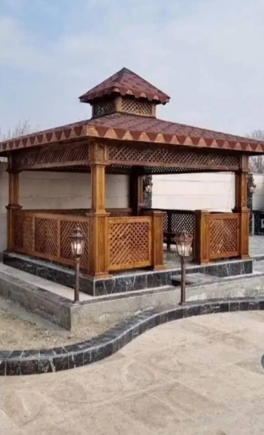 ساخت آلاچیق چوبی کلبه سوئیسی محمدی در کرج